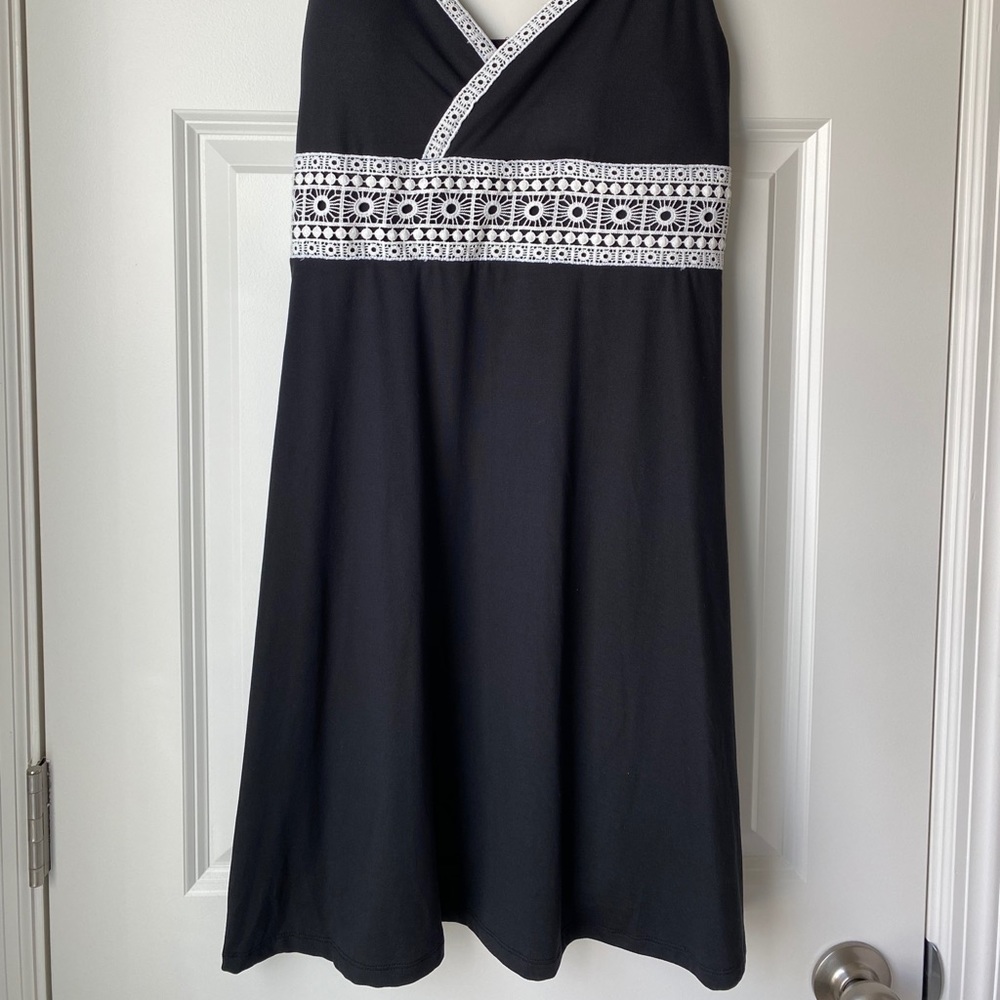 NWT, Mudd Black Sundress with White Lace Accent